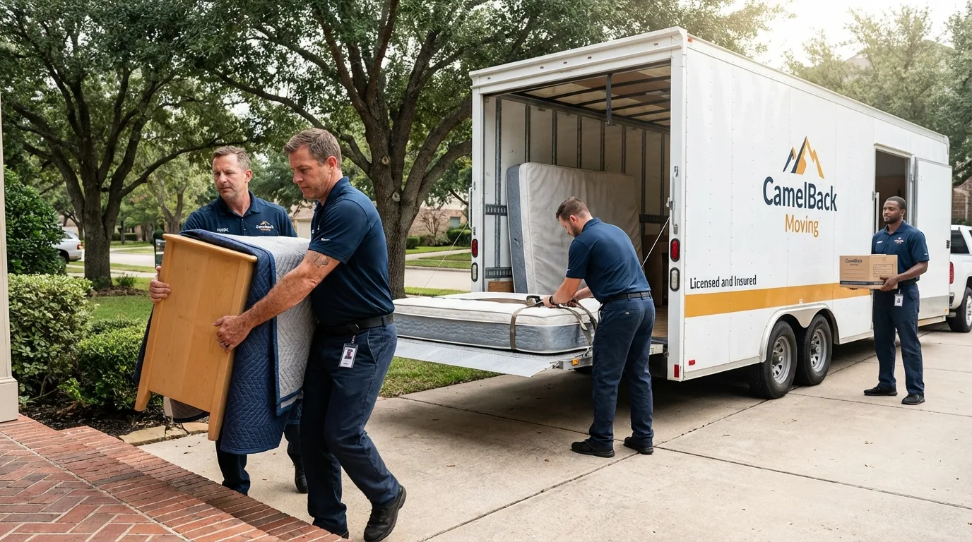Crew loading residential truck for cross-state move from Ocean Gate, NJ